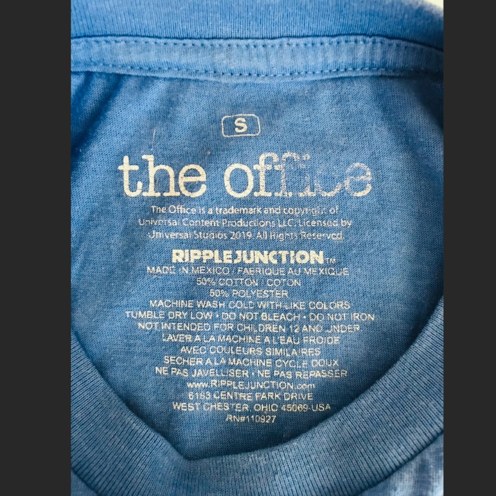 The Office Dunder Mifflin paper company short sleeve blue T-shirt small - Picture 5 of 5